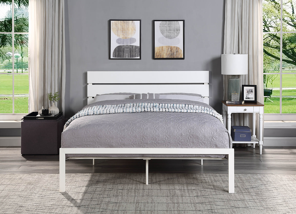 White Metal Bed, Queen