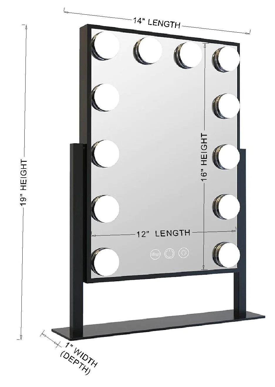 Hollywood Tri-Tone XL Makeup Mirror