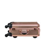 SlayCase® XL Vanity Travel Train Case in Rose Gold Bling