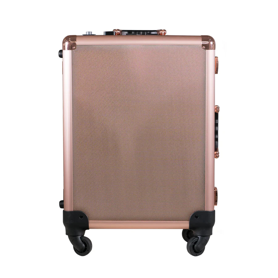 SlayCase® XL Vanity Travel Train Case in Rose Gold Bling