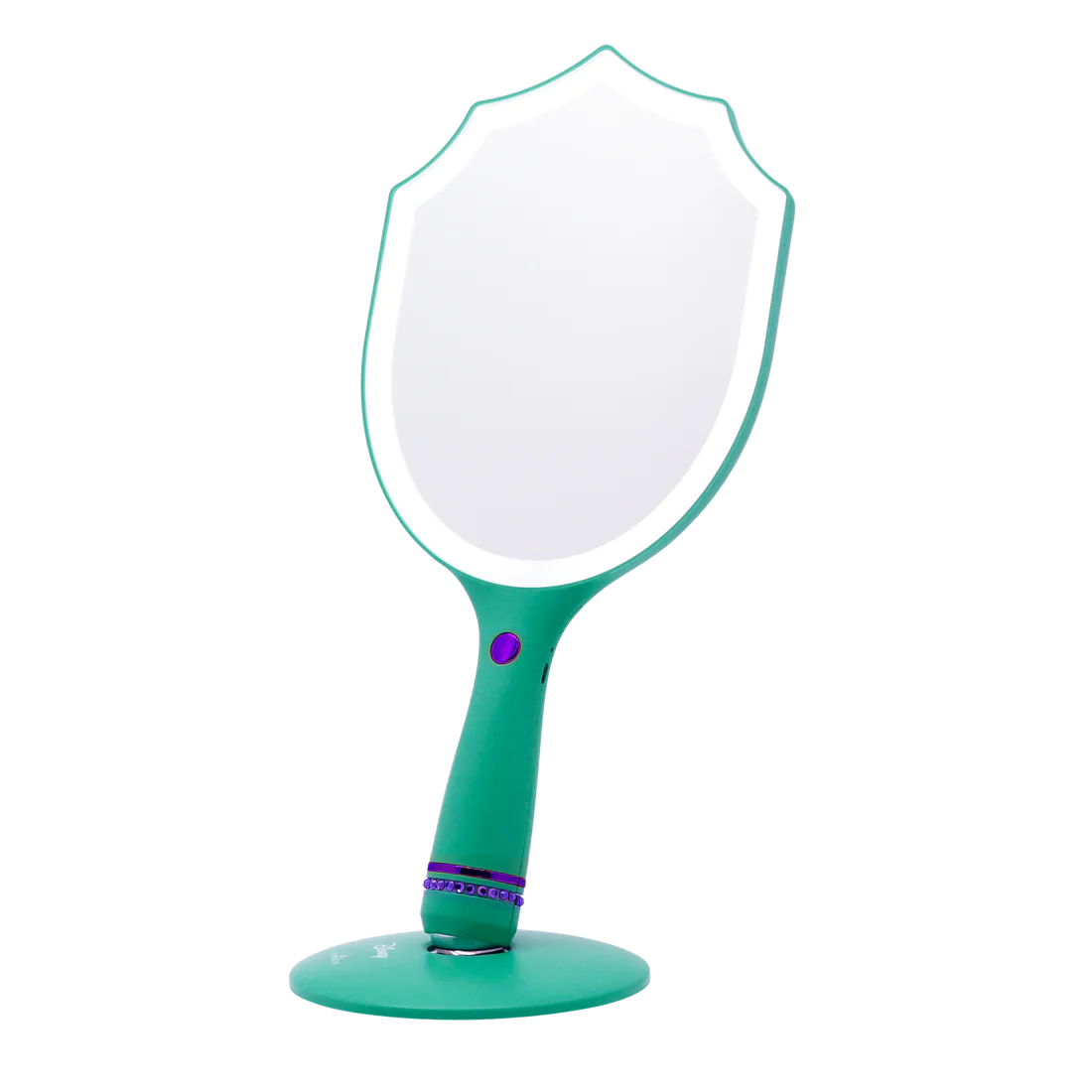 Ariel LED Handheld Makeup Mirror With Standing Base