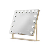 Gilded Tri-Tone LED Makeup Mirror W/ Bluetooth Speakers