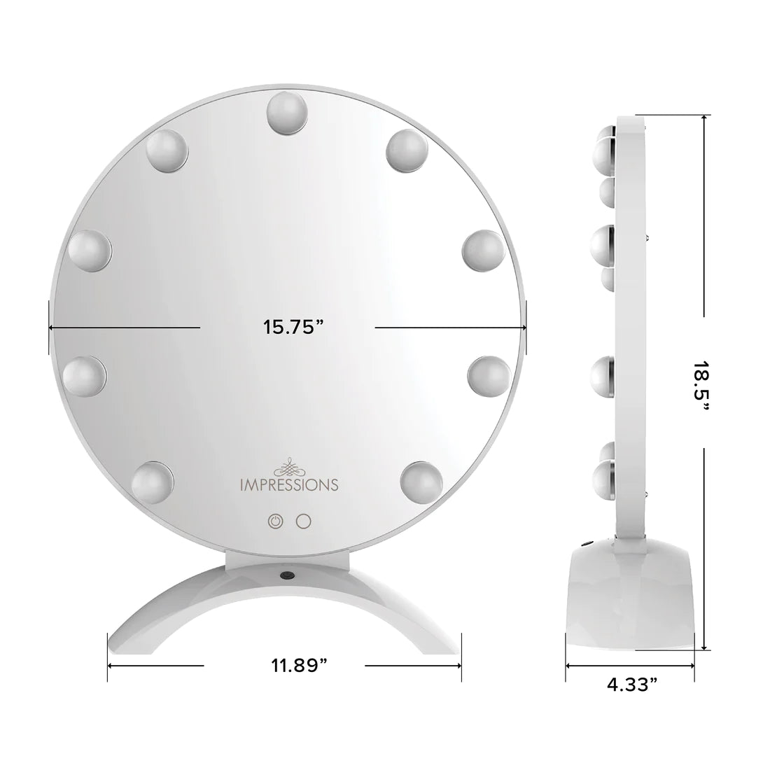 Hollywood Soleil Duo-Tone LED Makeup Mirror with UV Gel Curing Lamp