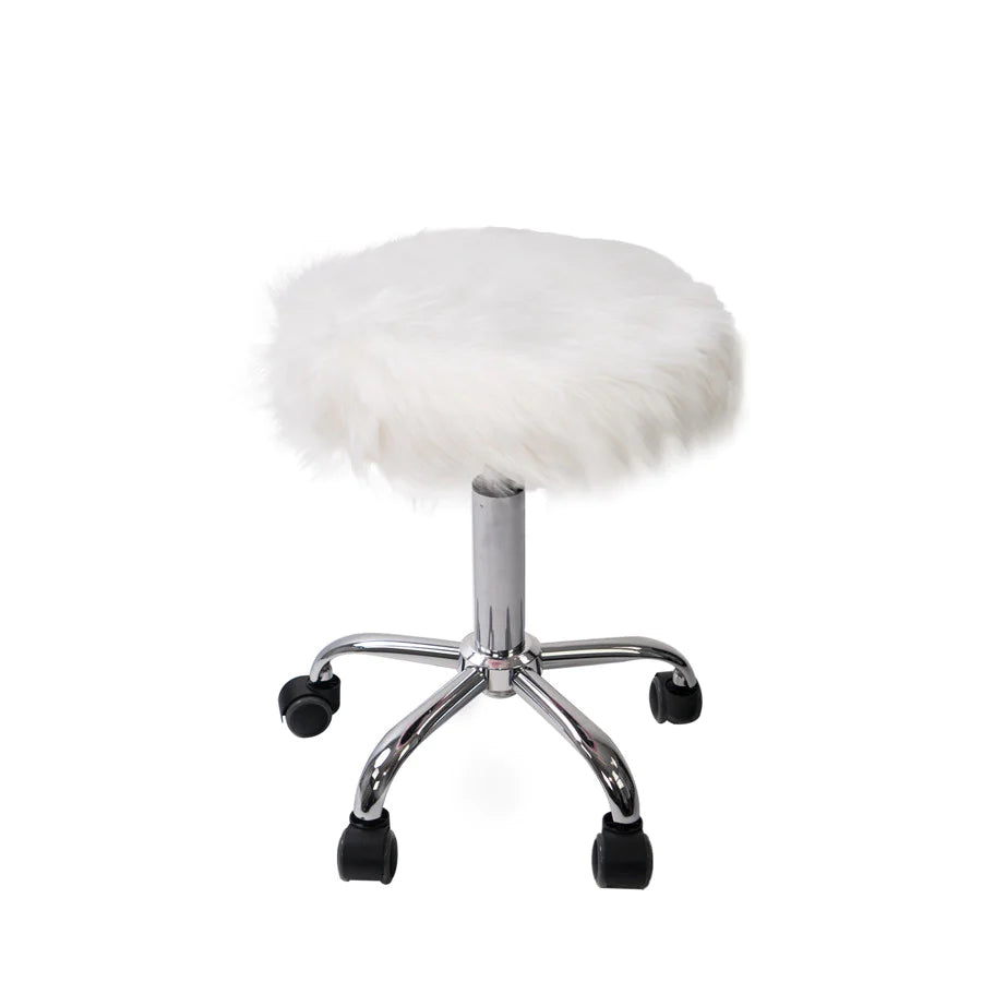 Momo Faux Fur Vanity Stool