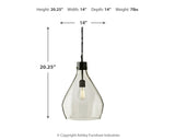 Avalbane Clear/Gray Pendant Light