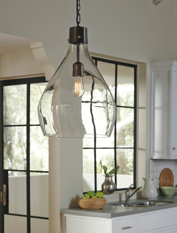 Avalbane Clear/Gray Pendant Light