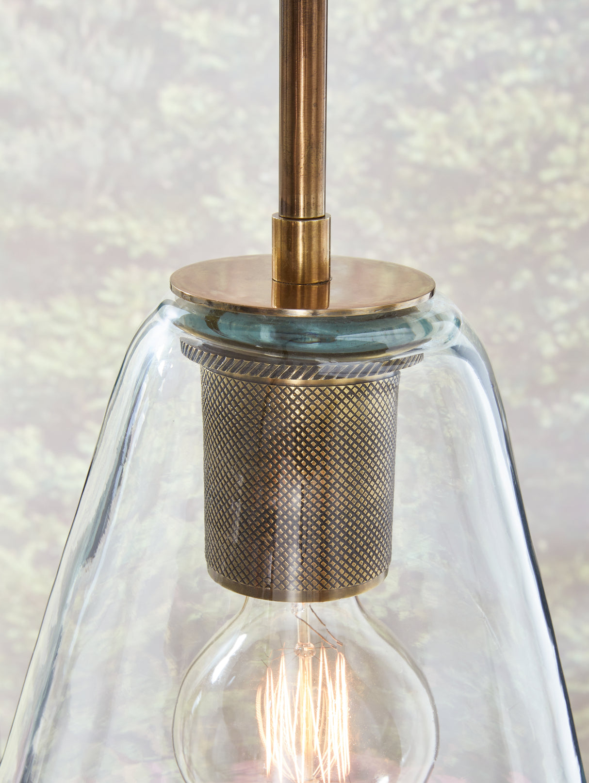 Collbrook Clear/Brass Pendant Light