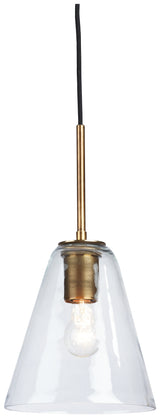 Collbrook Clear/Brass Pendant Light