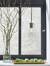 Collbrook Clear/Brass Pendant Light