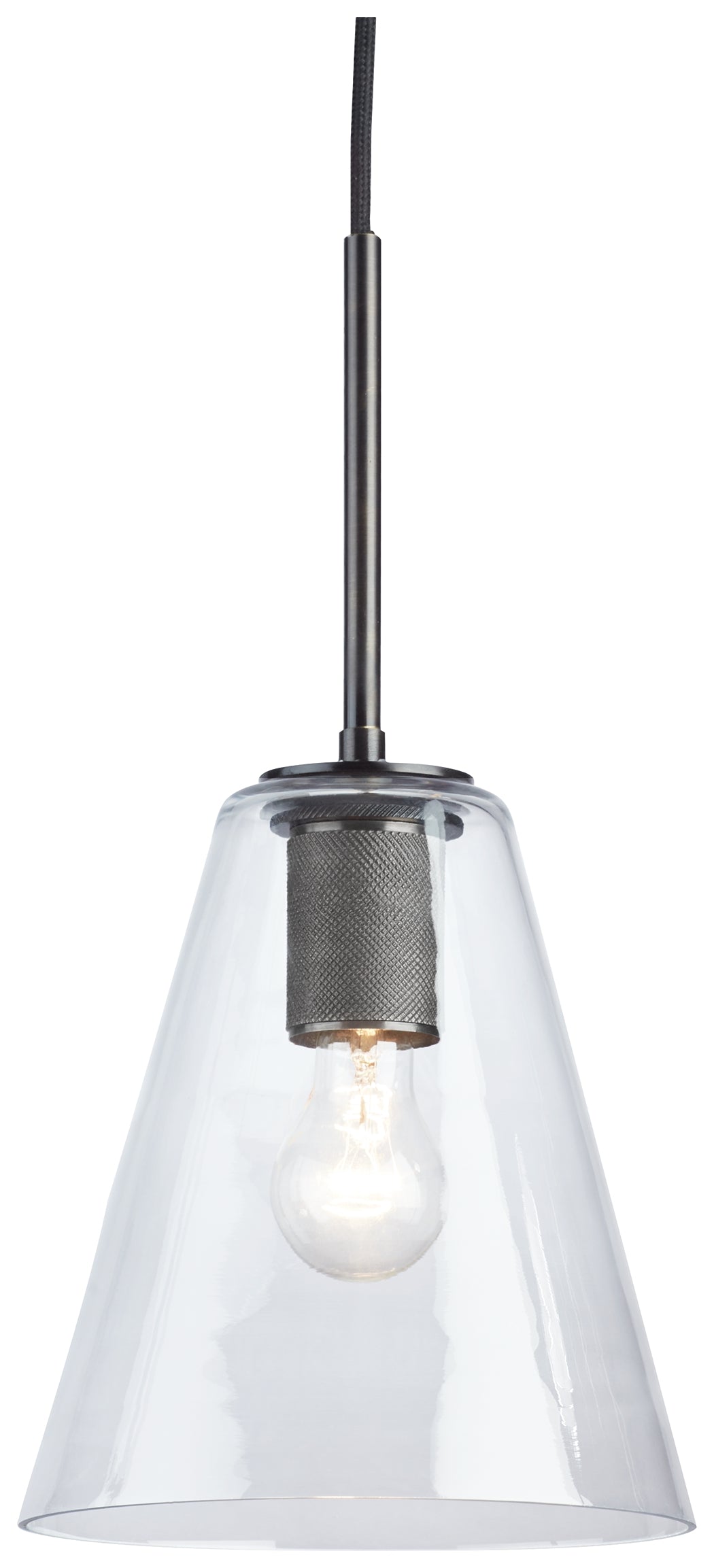 Collbrook Clear/Black Finish Pendant Light