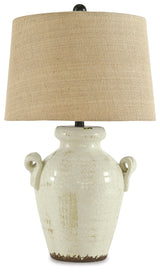 Emelda Cream Table Lamp