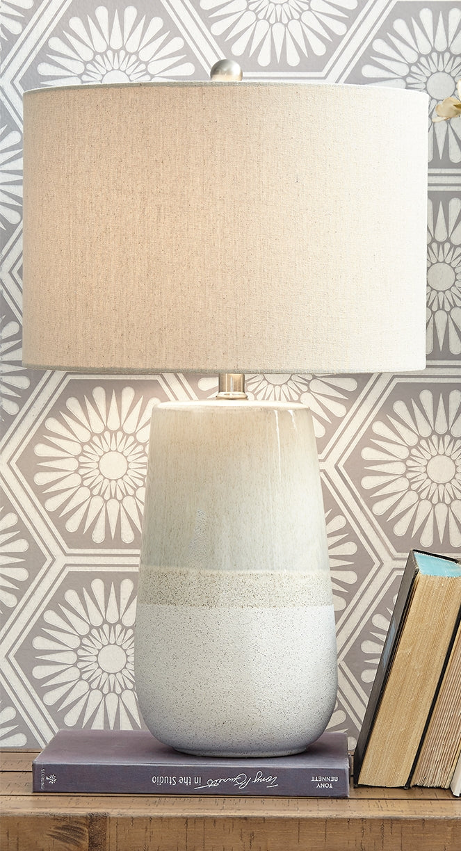 Shavon Beige/White Table Lamp