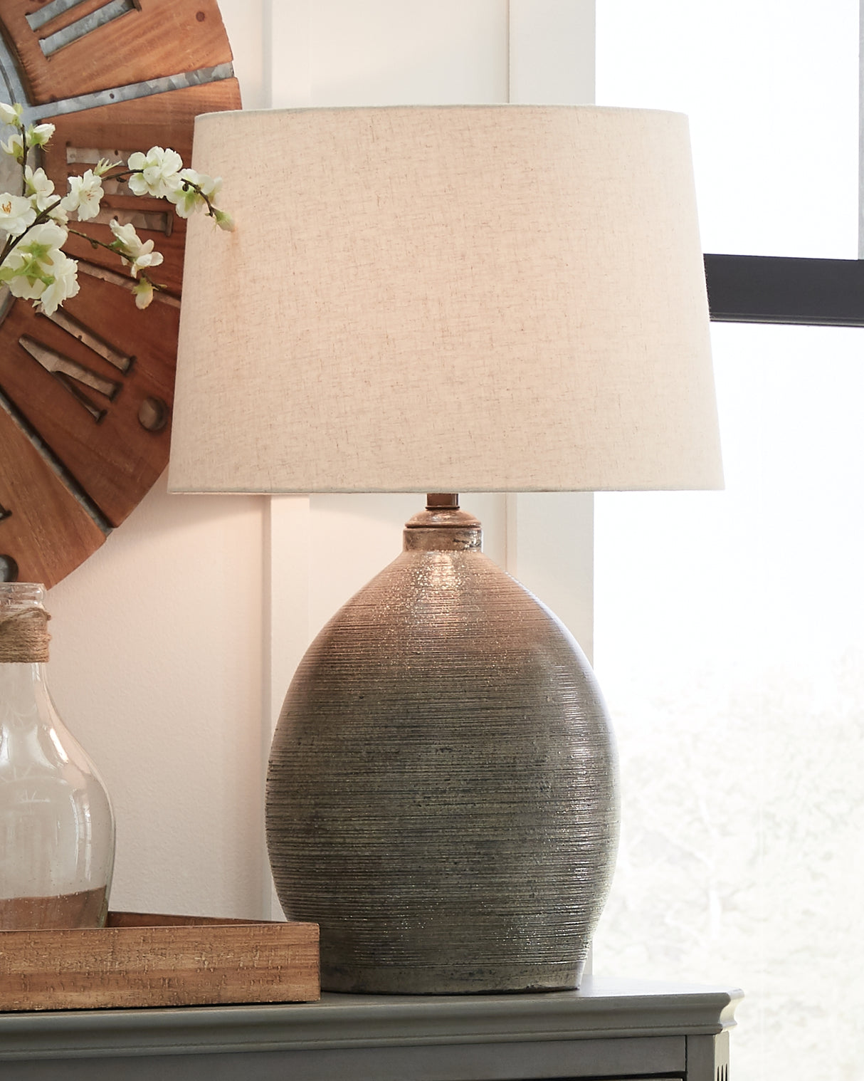 Joyelle Gray Table Lamp