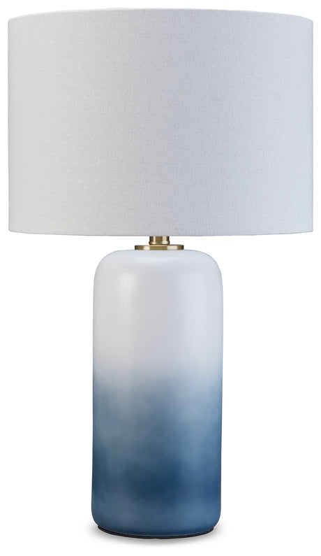 Lemrich White/Teal Table Lamp