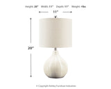 Rainermen Off White Table Lamp