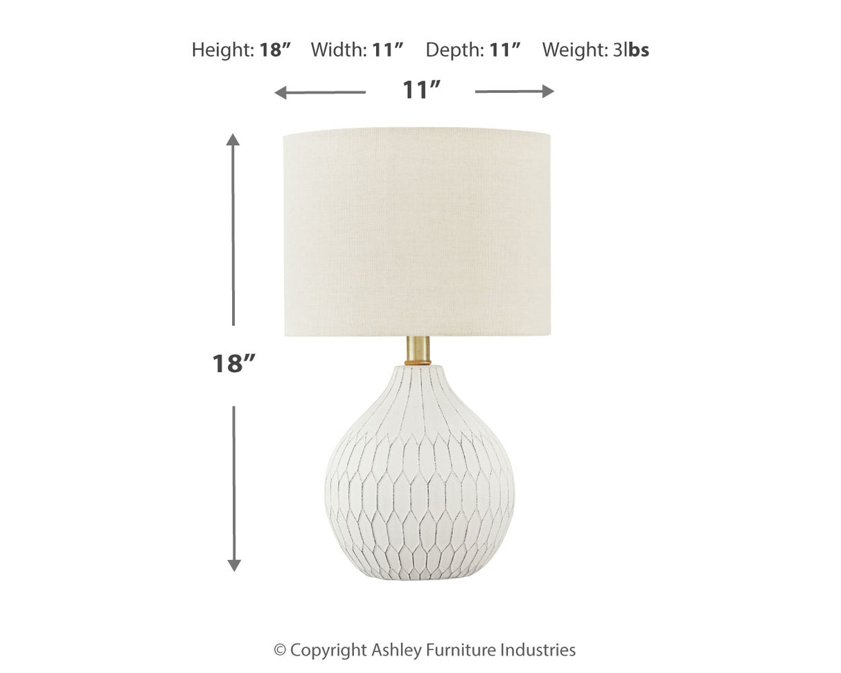 Wardmont White Table Lamp