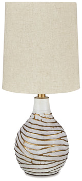 Aleela White/Gold Finish Table Lamp