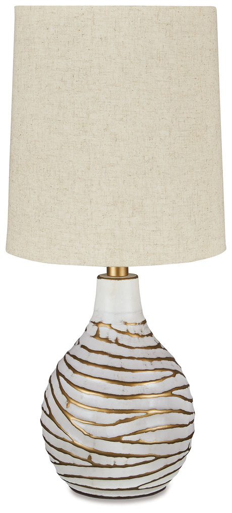 Aleela White/Gold Finish Table Lamp