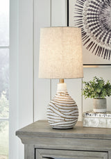 Aleela White/Gold Finish Table Lamp