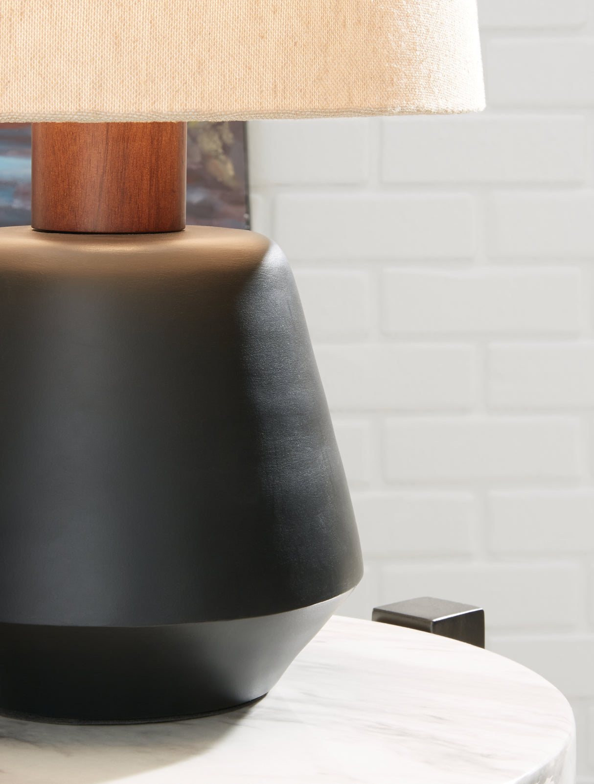 Ancel Black/Brown Table Lamp