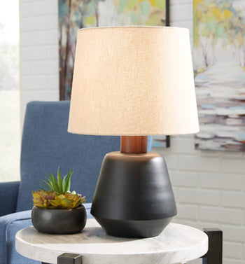 Ancel Black/Brown Table Lamp