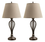 Ornawell Antique Bronze Finish Table Lamp (Set Of 2)