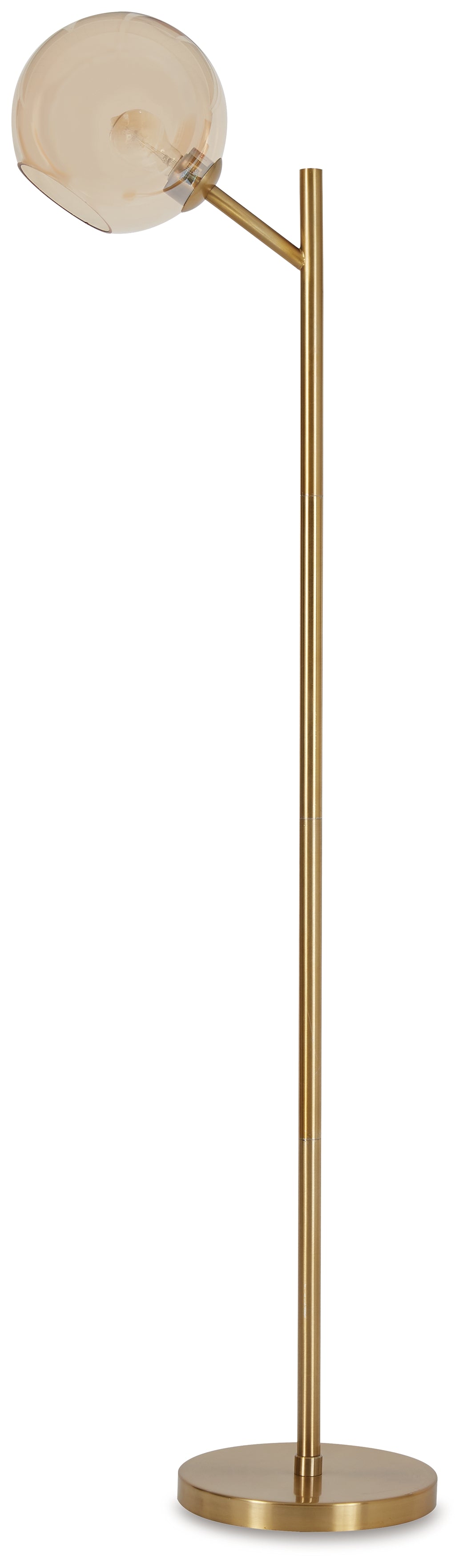 Abanson Amber/Gold Finish Floor Lamp