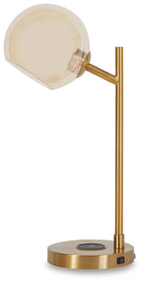 Abanson Amber/Gold Finish Desk Lamp