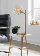 Abanson Amber/Gold Finish Desk Lamp