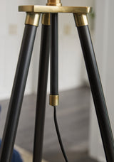 Cashner Black/Gold Finish Floor Lamp