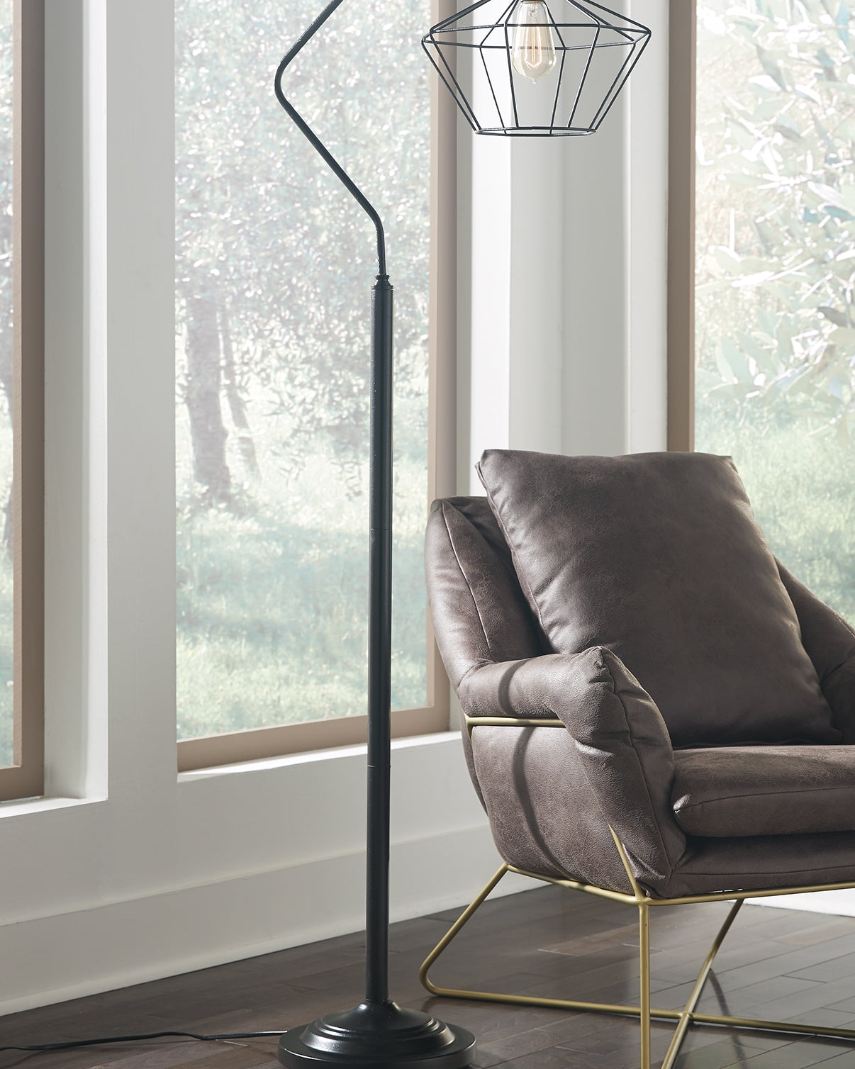 Makeika Black Floor Lamp