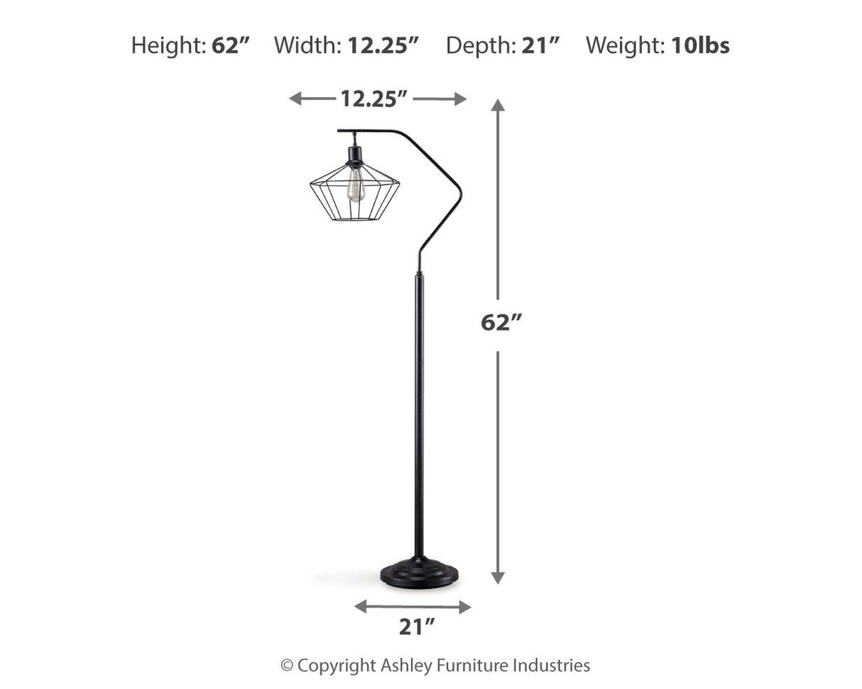 Makeika Black Floor Lamp