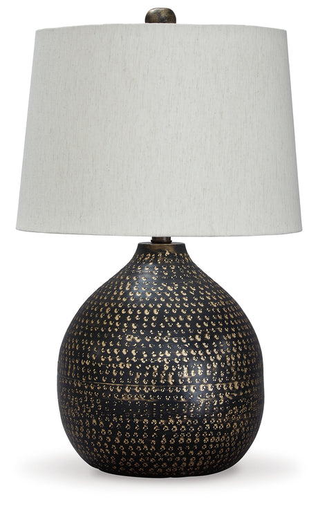 Maire Black/Gold Finish Table Lamp