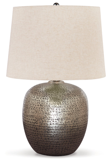 Magalie Antique Silver Finish Table Lamp