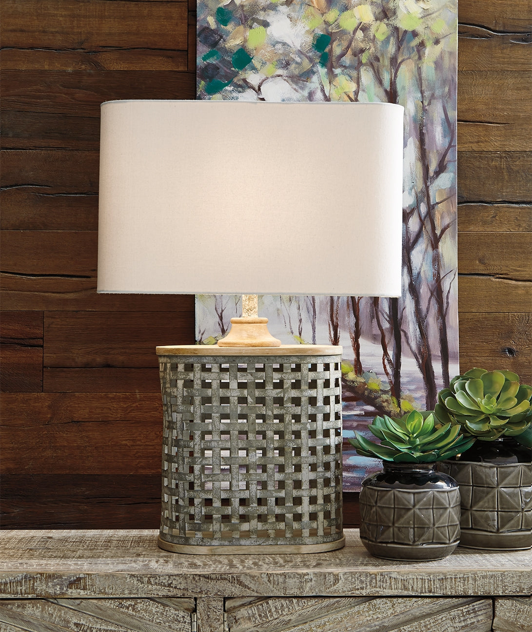 Deondra Gray Table Lamp