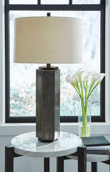 Dirkton Antique Pewter Finish Table Lamp