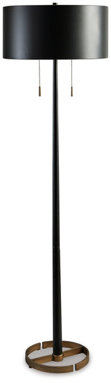 Amadell Black/Gold Finish Floor Lamp