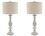 Bernadate Whitewash Table Lamp (Set Of 2)