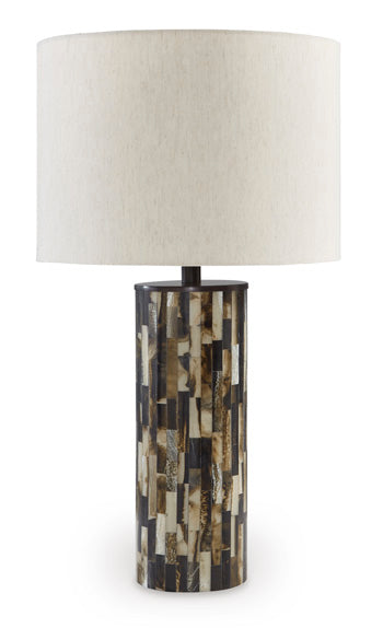 Ellford Black/Brown/Cream Table Lamp