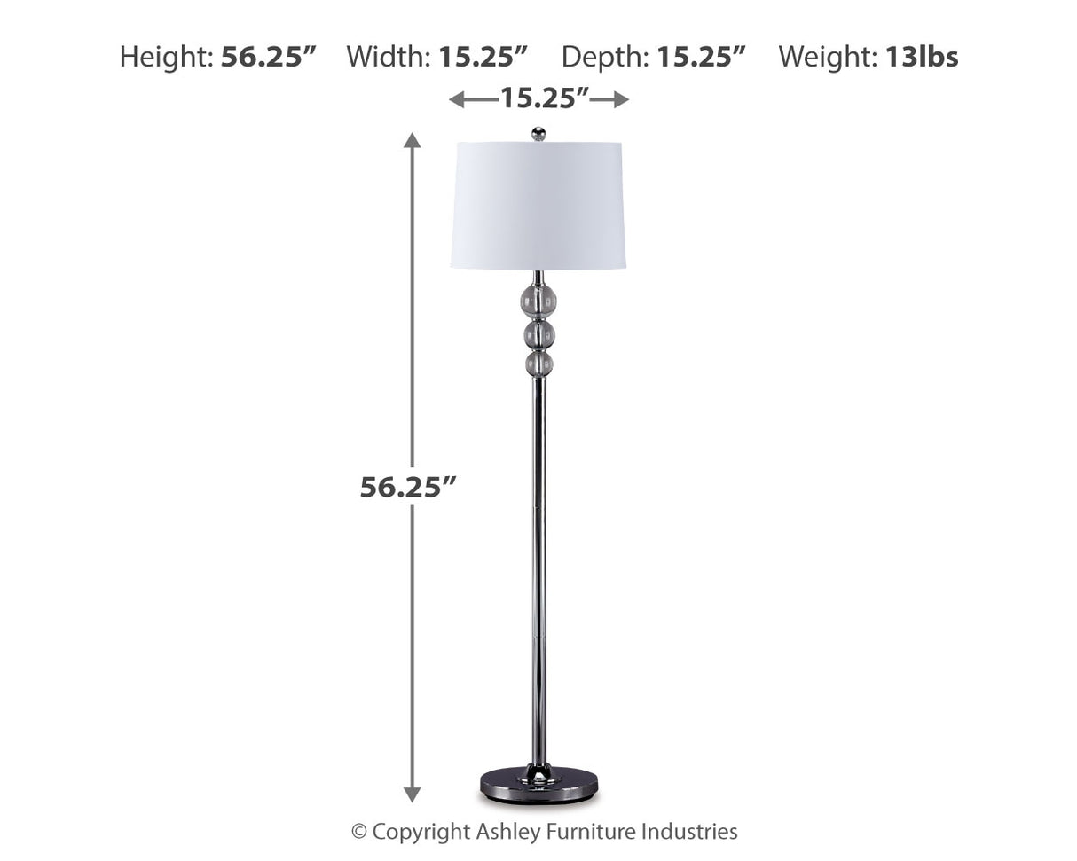 Joaquin Clear/Chrome Finish Floor Lamp