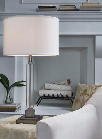 Deccalen Clear/Silver Finish Table Lamp