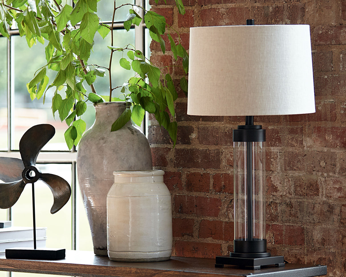 Talar Clear/Bronze Finish Table Lamp