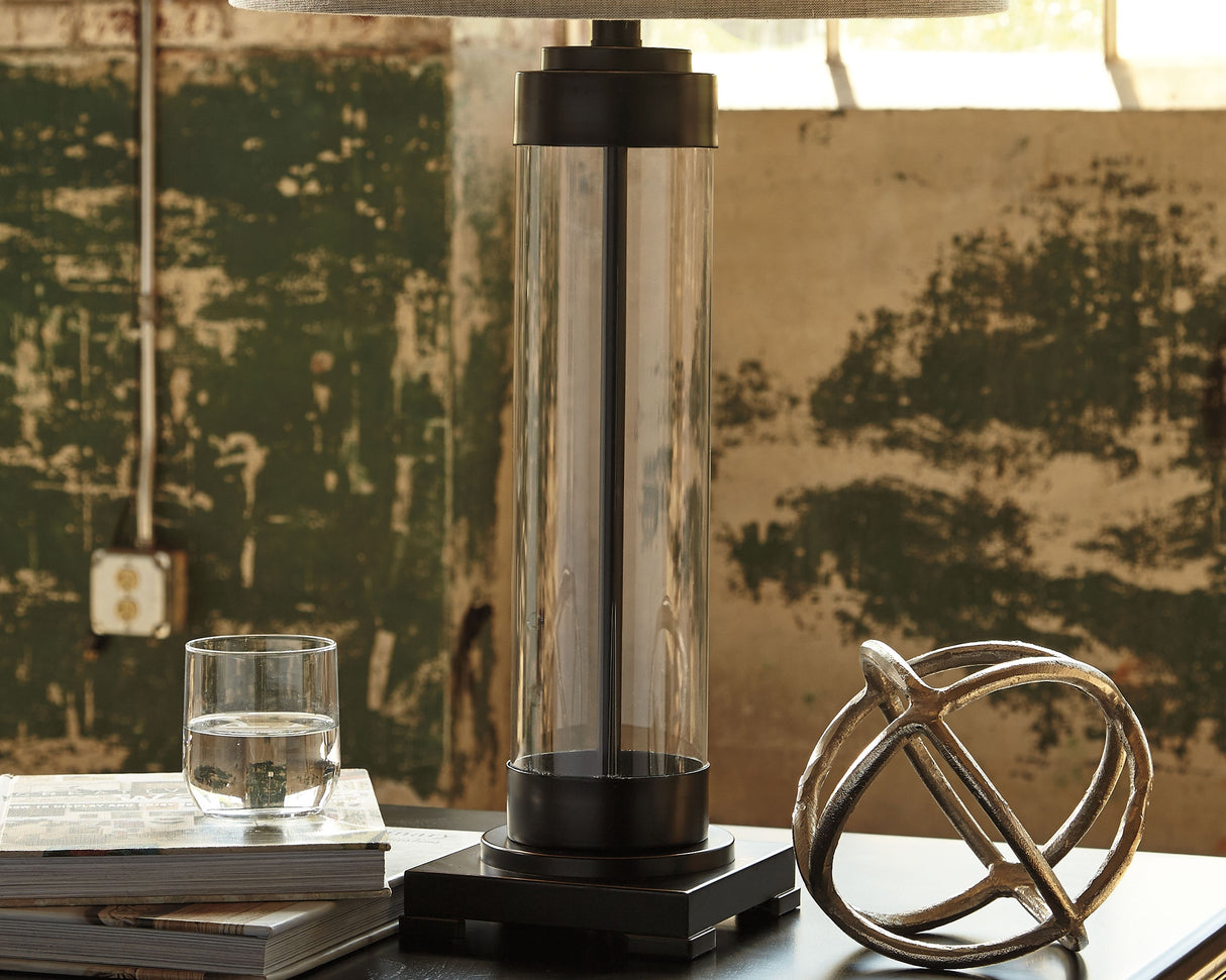 Talar Clear/Bronze Finish Table Lamp