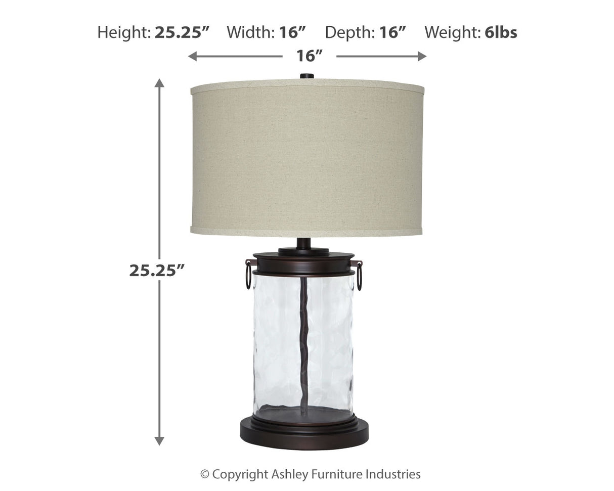 Tailynn Clear/Bronze Finish Table Lamp