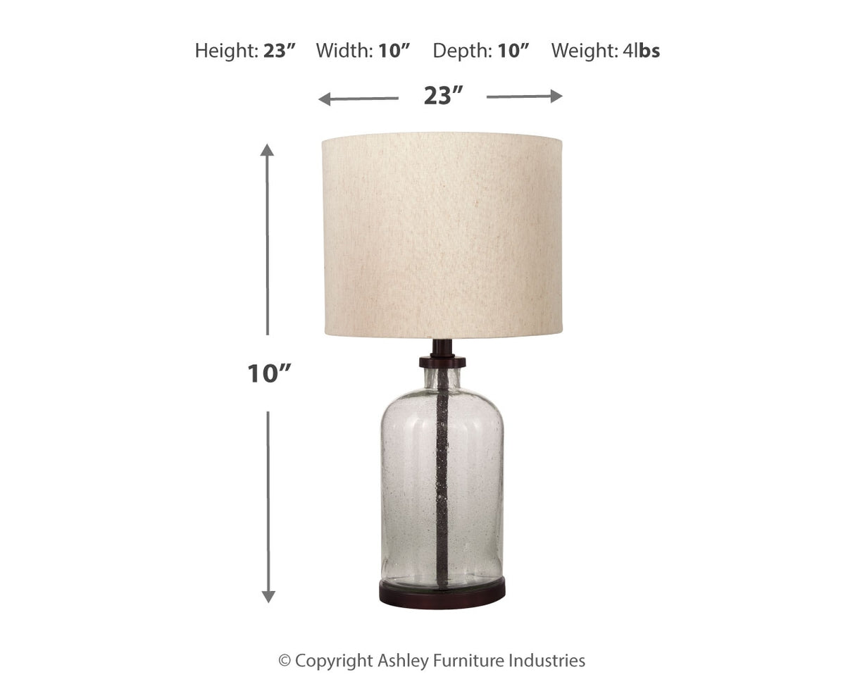 Bandile Clear/Bronze Finish Table Lamp