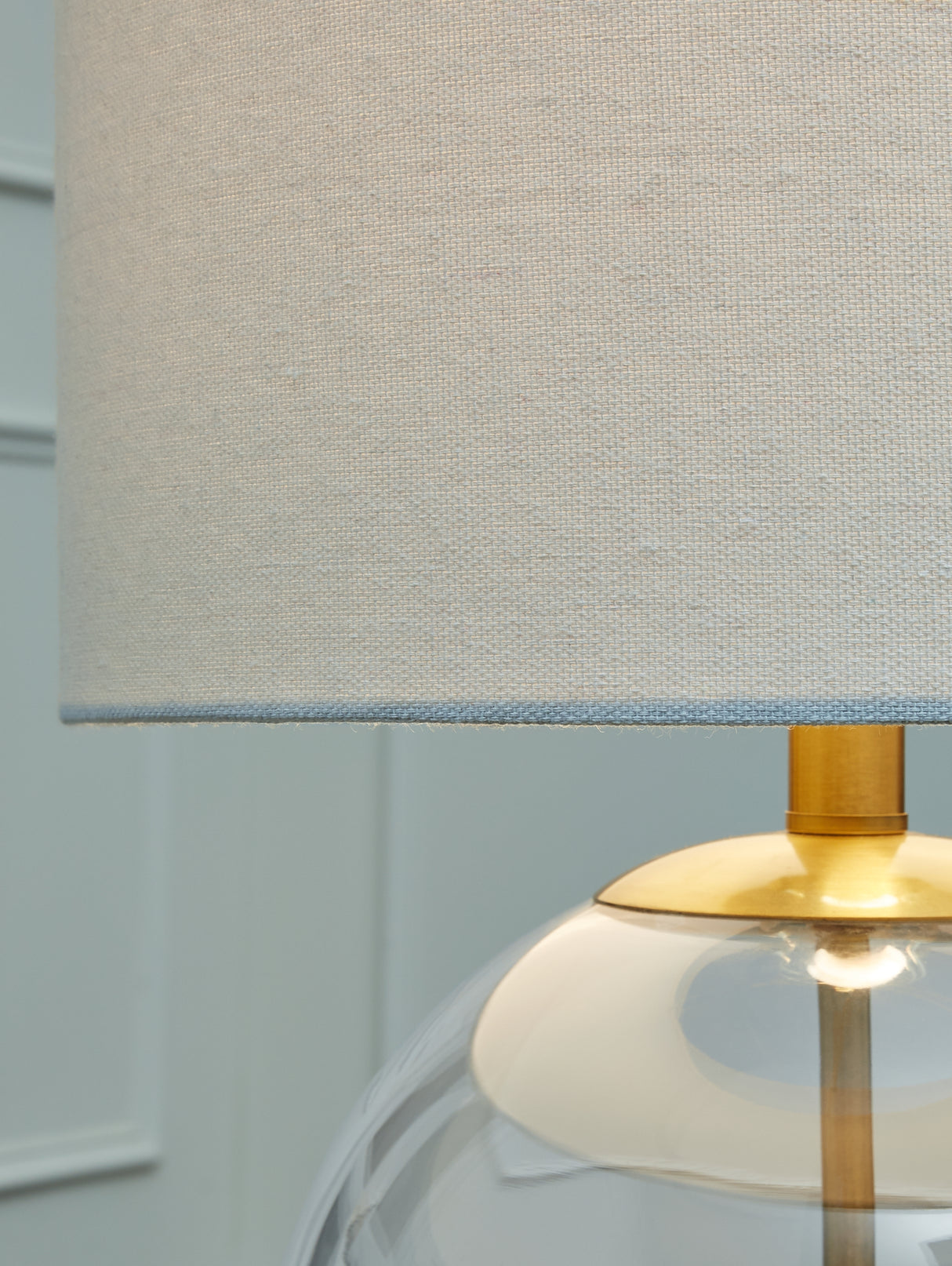 Samder Clear/Brass Finish Table Lamp