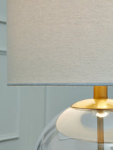 Samder Clear/Brass Finish Table Lamp