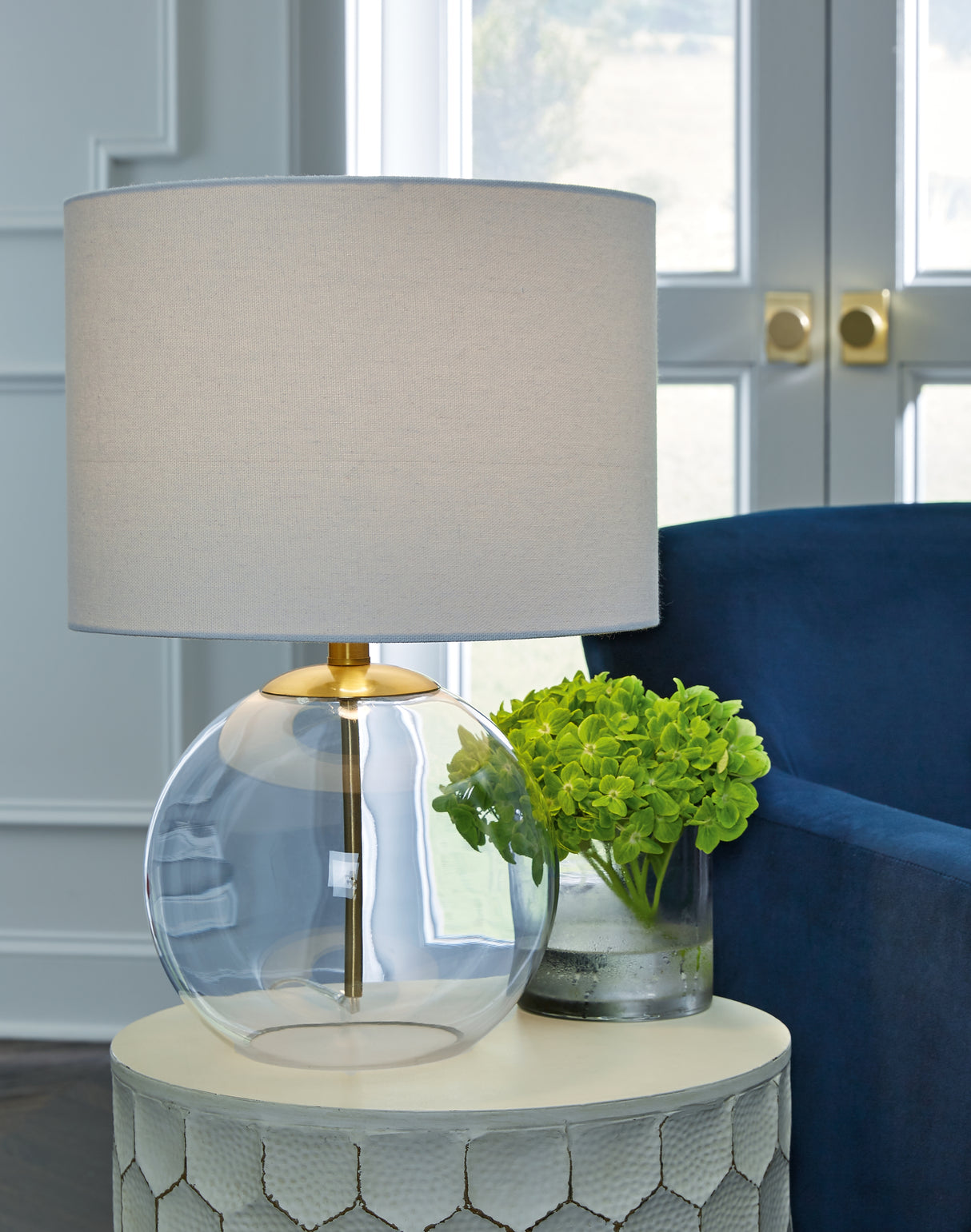 Samder Clear/Brass Finish Table Lamp