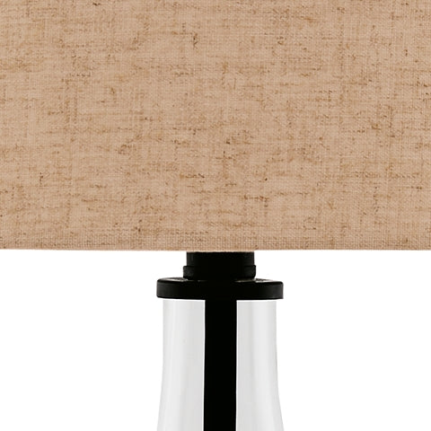 Travisburg Clear/Black Table Lamp (Set Of 2)