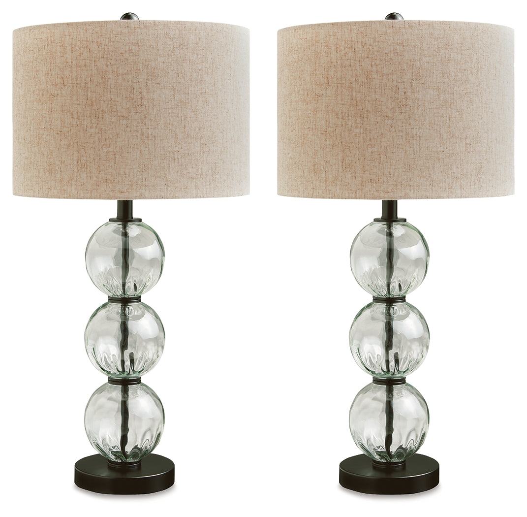 Airbal Clear/Black Table Lamp (Set Of 2)